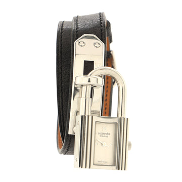 Hermes Kelly Double Tour Quartz Watch Plated Metal and Leather 20
