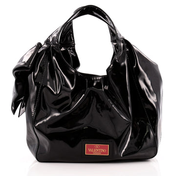 Valentino Nuage Bow Hobo Patent Medium