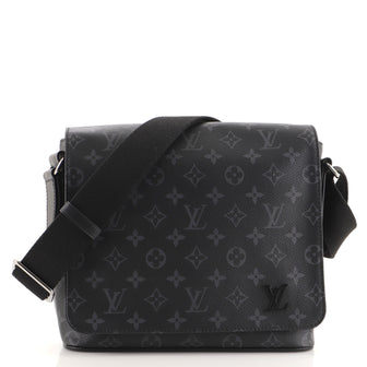 Louis Vuitton District Messenger Bag Monogram Eclipse Canvas PM