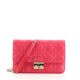 Christian Dior Miss Dior Promenade Pouch Cannage Quilt Lambskin Large
