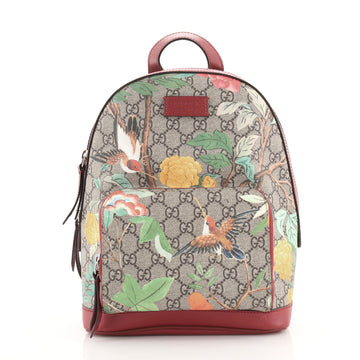 Gucci Zip Pocket Backpack Tian Print GG Coated Canvas Small