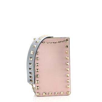 Valentino Rockstud Phone Holder Crossbody Bag Leather