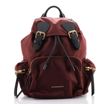Burberry Rucksack Backpack Nylon with Leather Small