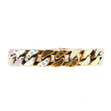 Louis Vuitton LV Chain Links Patches Bracelet Metal with Crystals