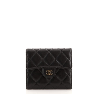 Chanel CC Compact Classic Flap Wallet Quilted Lambskin