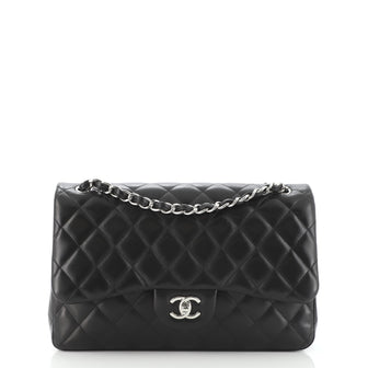 Chanel Classic Double Flap Bag Quilted Lambskin Jumbo