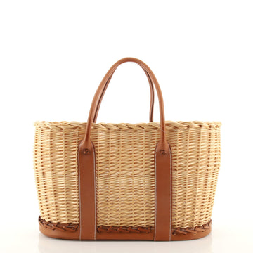 Hermes Picnic Garden Party Tote Wicker and Leather