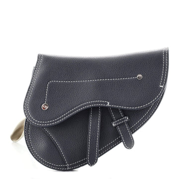 Christian Dior Saddle Wristlet Clutch Leather