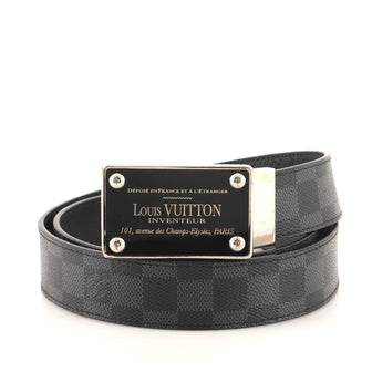 Louis Vuitton Inventeur Belt Damier Graphite Medium