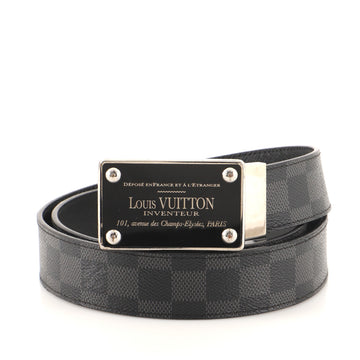 Louis Vuitton Inventeur Belt Damier Graphite Medium