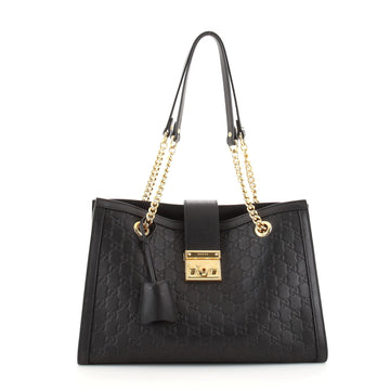 Gucci Padlock Chain Tote Guccissima Leather Medium