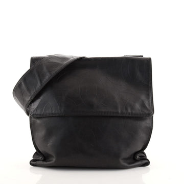Chanel Vintage Flat Crossbody Bag Leather Medium