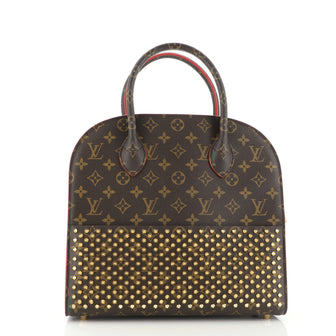 Louis Vuitton Christian Louboutin Shopping Bag Calf Hair and Monogram Canvas