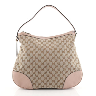 Gucci Bree Hobo GG Canvas with Leather Large