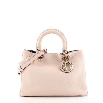Christian Dior Diorissimo Tote Pebbled Leather Medium