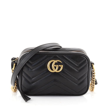 Gucci GG Marmont Shoulder Bag Matelasse Leather Mini