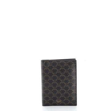 Celine Passport Holder Triomphe Coated Canvas