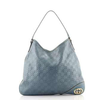 Gucci New Britt Hobo Guccissima Leather Medium