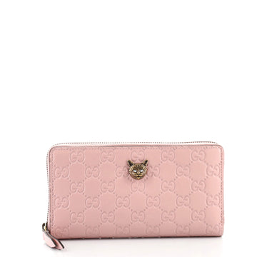 Gucci Signature Zip Around Wallet Guccissima Leather
