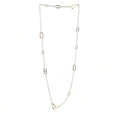 Hermes Farandole Long Necklace Sterling Silver 80