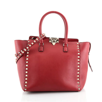 Valentino Rockstud Tote Rigid Leather Medium