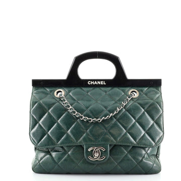 Chanel CC Delivery Tote Quilted Glazed Calfskin Small