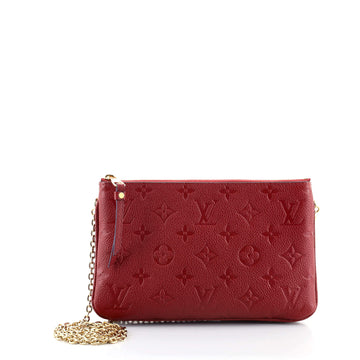 Louis Vuitton Double Zip Pochette Monogram Empreinte Leather