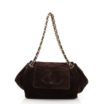 Chanel Accordion Flap Bag Suede Small