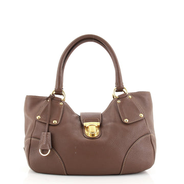 Prada Pushlock Tote Vitello Daino Medium