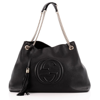 Gucci Soho Shoulder Bag Chain Strap Leather Large