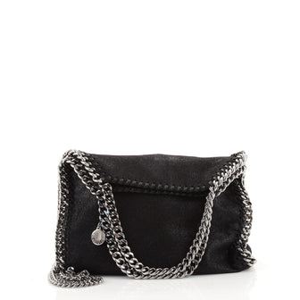 Stella McCartney Falabella Fold Over Crossbody Bag Shaggy Deer Mini