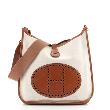 Hermes Evelyne Bag Gen I Toile and Leather PM
