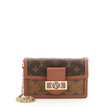 Louis Vuitton Dauphine Chain Wallet Reverse Monogram Canvas