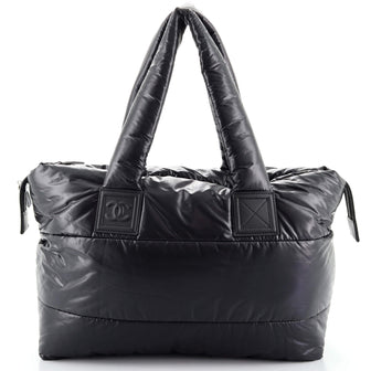 Chanel Coco Cocoon Zipped Tote Quilted Nylon Large