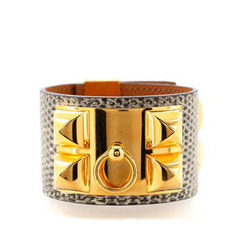 Hermes Collier de Chien Bracelet Lizard