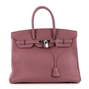 Hermes Birkin Pink Fjord with Palladium Hardware 35