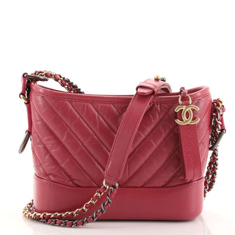 Chanel Gabrielle Hobo Chevron Aged Calfskin Small