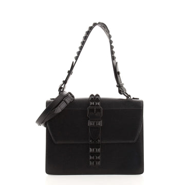 Prada Monochrome Elektra Shoulder Bag Studded Leather Medium