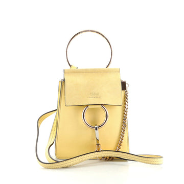 Chloe Faye Bracelet Crossbody Bag Leather and Suede Mini