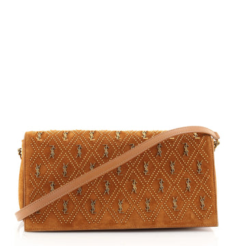 Saint Laurent Kate 99 Flap Bag Studded Suede Medium