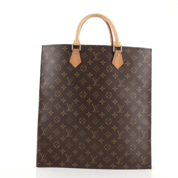 Louis Vuitton Sac Plat Handbag Monogram Canvas GM