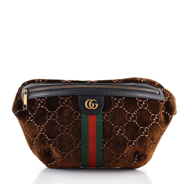 Gucci Ophidia Zip Belt Bag GG Velvet