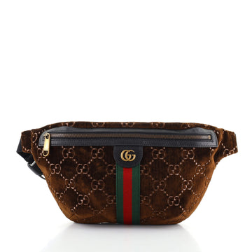 Gucci Ophidia Zip Belt Bag GG Velvet