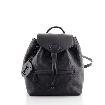 Louis Vuitton Montsouris Backpack NM Monogram Empreinte Leather PM Black