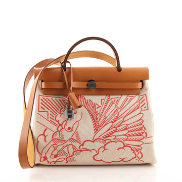 Hermes Pegase Pop Herbag Zip Toile and Leather 31