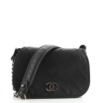 Chanel Paris-Edinburgh Highlander Messenger Bag Stitched Calfskin Mini