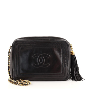 Chanel Vintage CC Tassel Camera Bag Lambskin Small