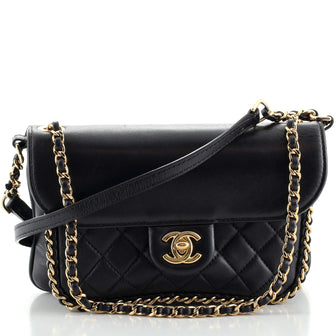 Chanel Unchained Flap Crossbody Bag Quilted Lambskin Small