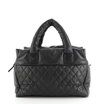 Chanel Coco Cocoon Boston Bag Quilted Caviar Large