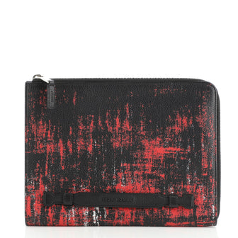 Christian Dior Homme Flat Clutch Printed Leather